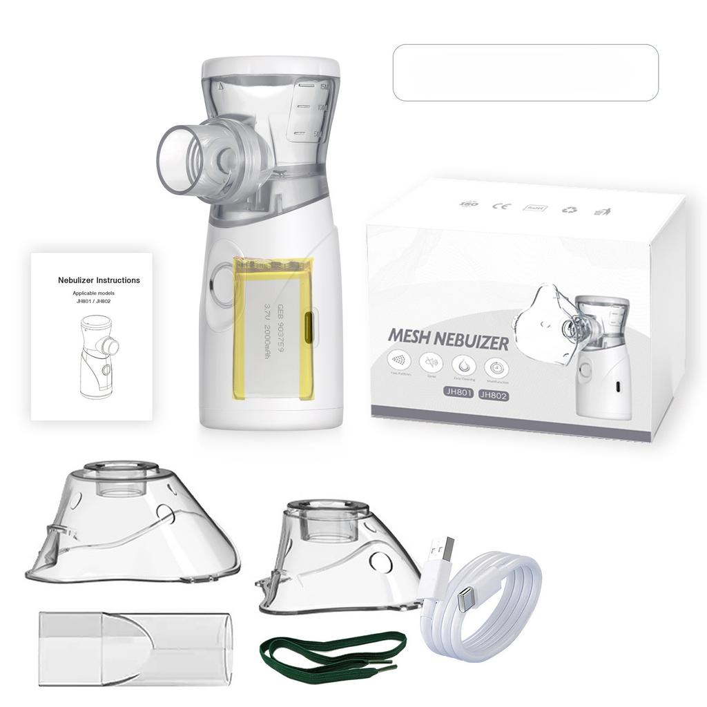 1 Pc  ultrasonic portable rechargeable micro-mesh atomization instrument handheld household adult children lung atomizer