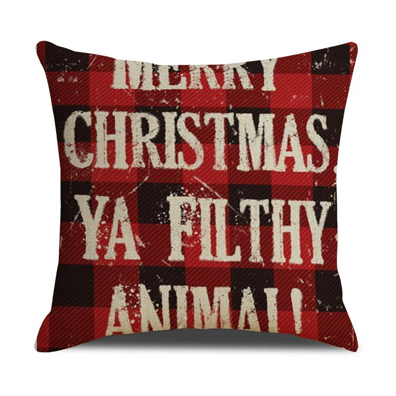 

Nordic Christmas Pillow Case Snowflake Christmas Tree Home Supplies Sofa Bedroom Lumbar Pillow 45 * 45Cm-linen (excluding pillow core)