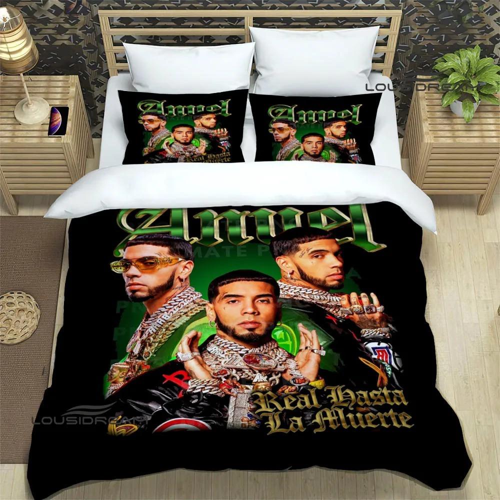 Rapper Anuel AA Printed Bedding Sets Exquisite Bed Supplies Set Duvet Cover Bed Comforter Set Bedding Set Luxury Birthday Gift
