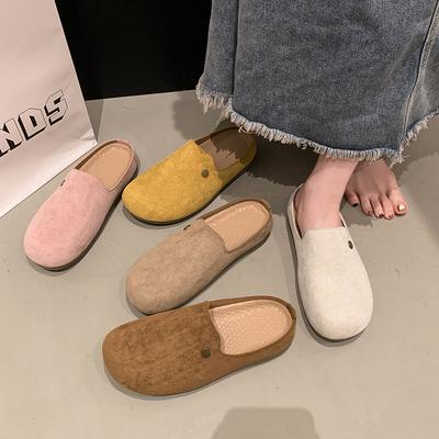 Cover Toe Flat Shoes Female Woman's Slippers Slides 2025 Soft Retro Cover Toe Female Shoes Ladies' Slippers 2025 Flat Soft Retro