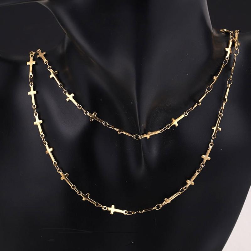 1meter Stainless Steel Chunky Crucifix Chains for Diy Statement Chain Gold Necklace Bracelet Chains Jewelry Making Supp