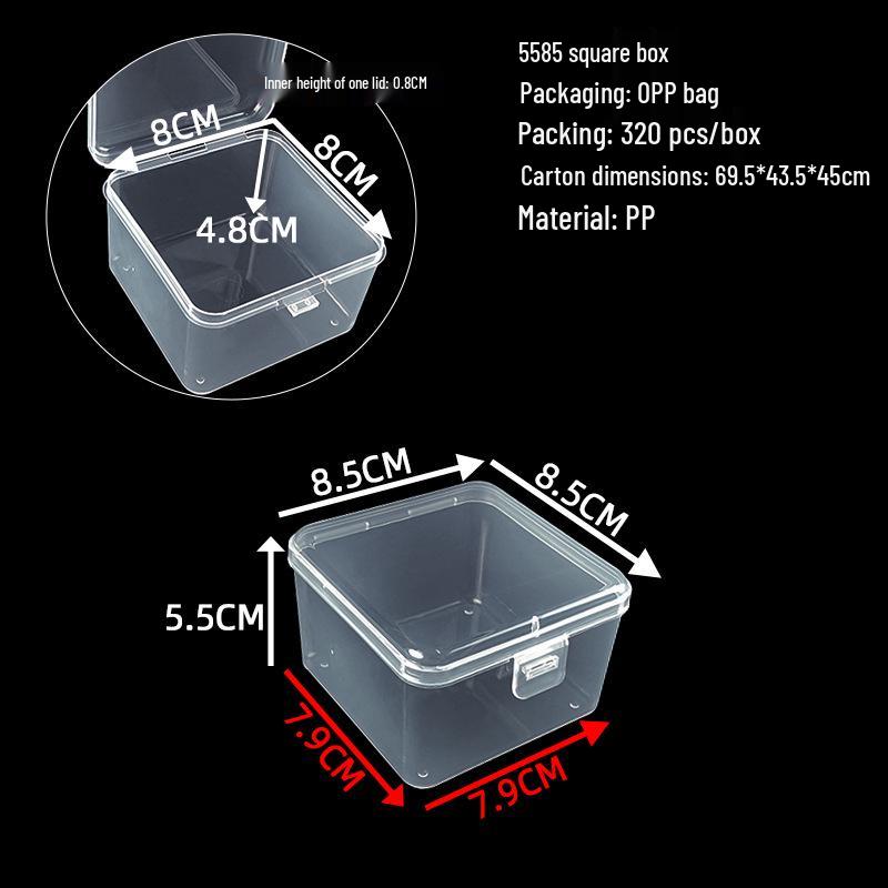 Cutie de depozitare și afișare pentru feronerie din plastic transparent