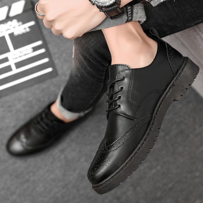 Men Dressing Shoes Formal for Men's Casual Shoe Leather Social Wedding Designer Pointed Toe Brown Office Winter Shoes Brand