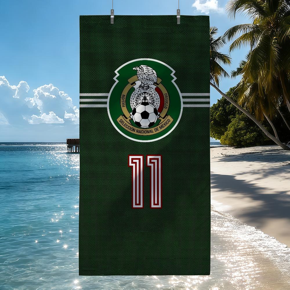 M-Mexican S-Soccer fans Towel Quick Drying Beach Towels Are Suitable For Swimming Pools Camping Yoga And The Gym