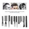 10pcs / Set Professional Hair Styling Combs Salon Barber Combs for Different Functions