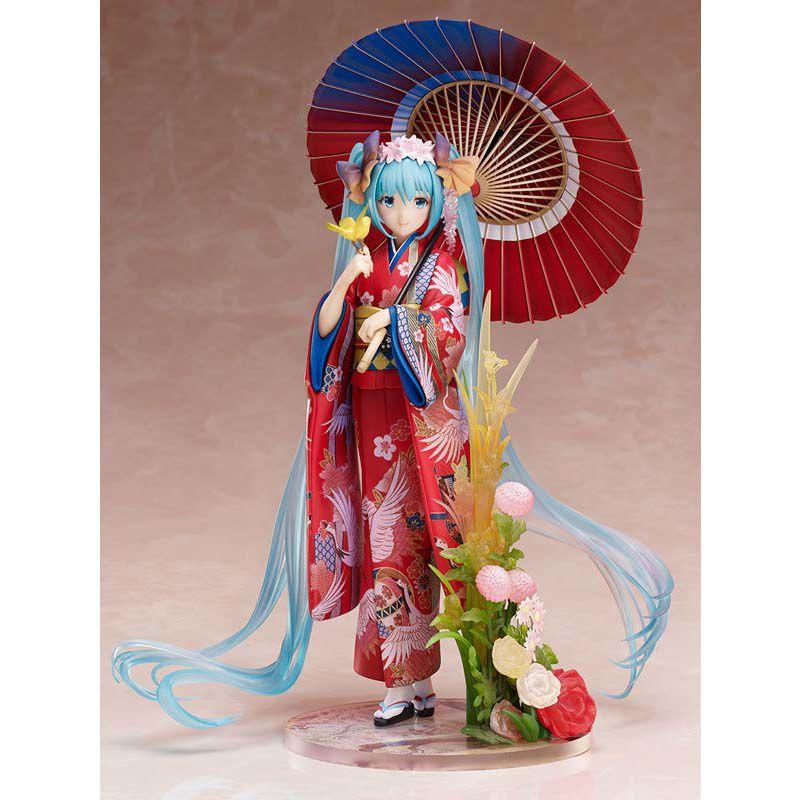 Exquisite Anime Stronger Hatsune Miku Kimono Yukata Hanairogoromo Pvc Action Figure