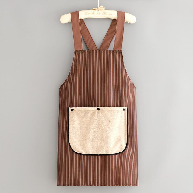 Waterresistant Sleeveless Apron With Cross Back Straps And Removable Towel Pocket For Chefs And Cooks