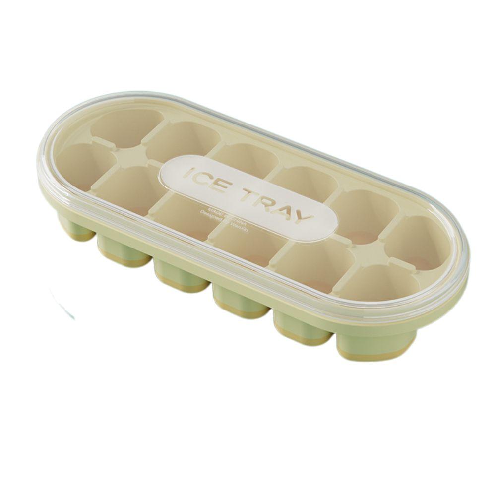 

12 Grids Ice Cube Mold Silicone Ice Blocks Maker New Ice Cube Trays Cocktail Freezer жёлтый