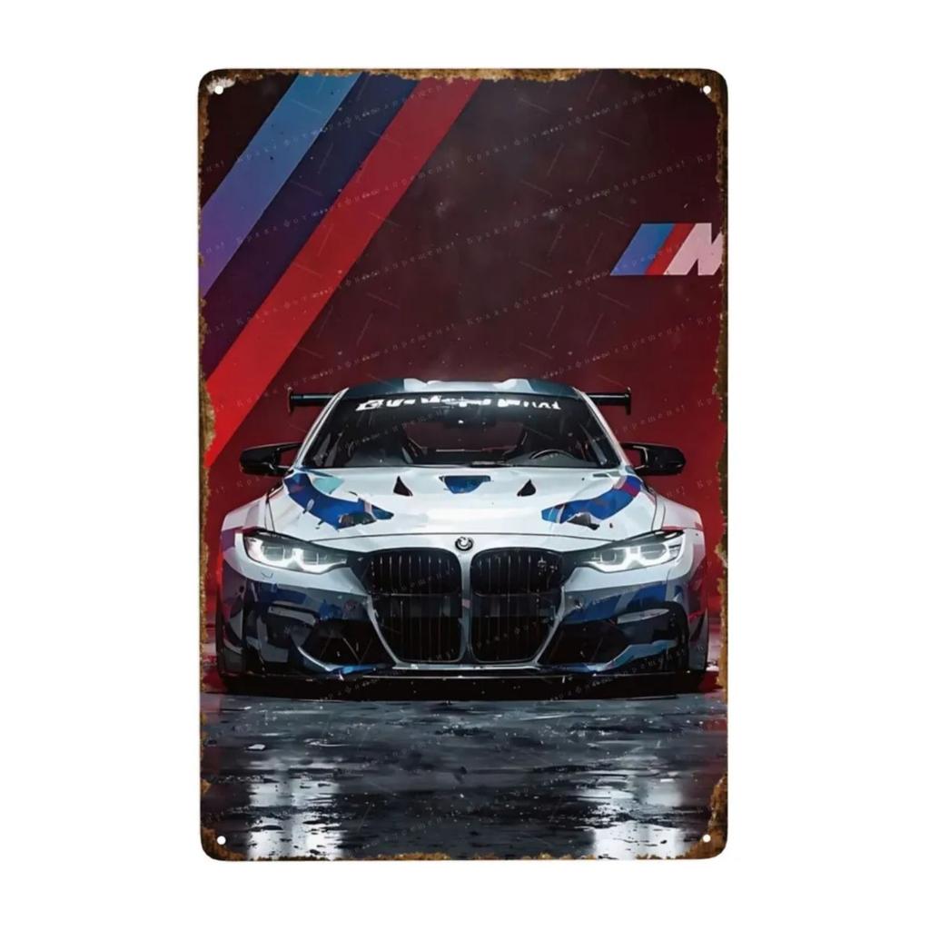 Metal Interior Sports Car Nameplate 20x30cm