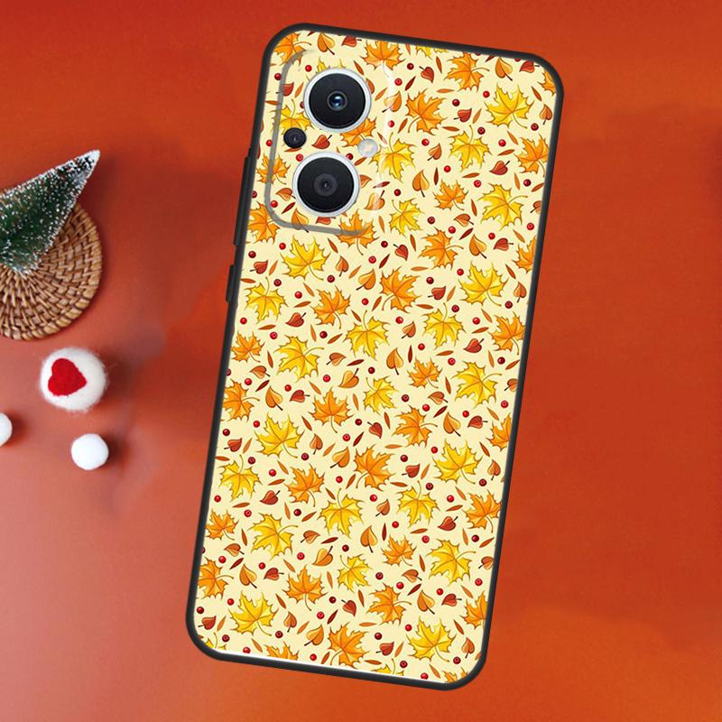 Autumn Leaves Fall Fox Case For OPPO Find X8 X6 X9 Pro OPPO Reno 7 8 Lite 10 11 12 13 14 Pro 11F 12F 13F 14F Cover