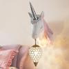 Cartoon Kids Baby Wall Hanging Light LED Resin Unicorn Lamp AC220V Blue Pink Wall Lamp for Princess Girl Bedroom Decoration