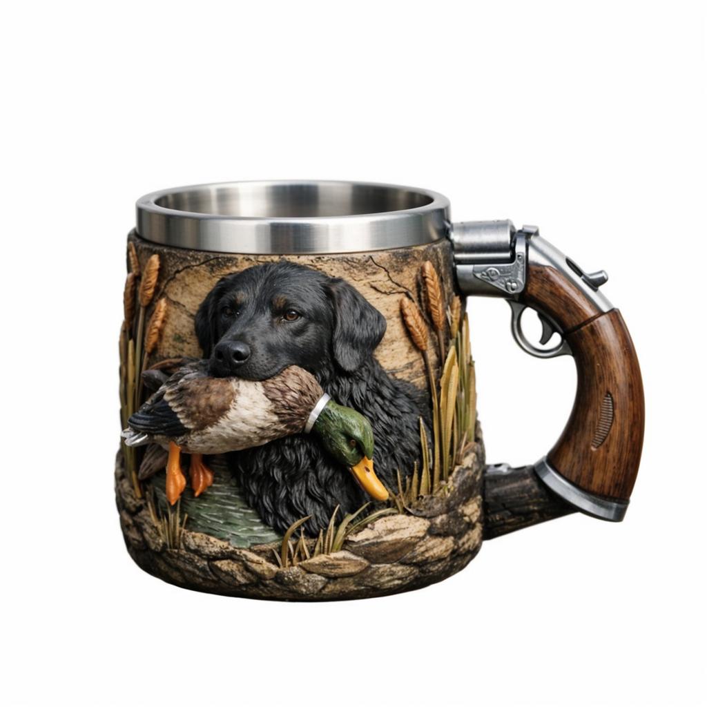 Kubek ze stali nierdzewnej dla myśliwych, Lekki kubek kempingowy, Szczelny i odporny na stłuczenie, Idealny na wyprawy myśliwskie, wędrówki z plecakiem i przygody na świeżym powietrzu