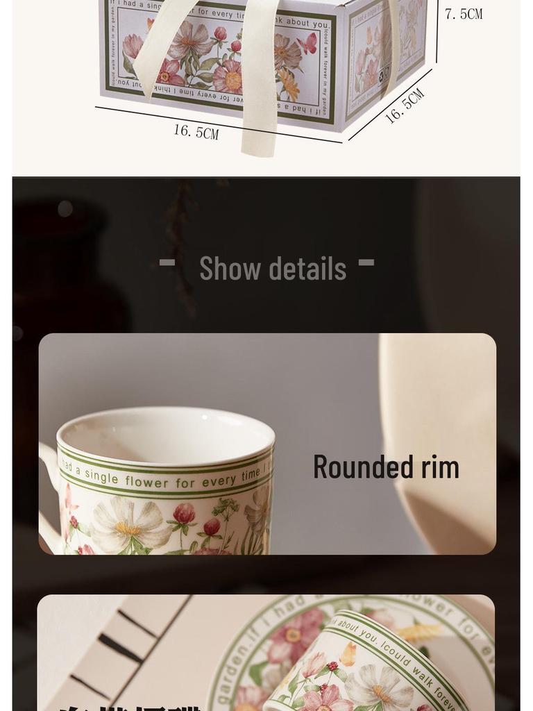 Handmade Ceramic Sunflower Blooms Tea and Coffee Cup Set