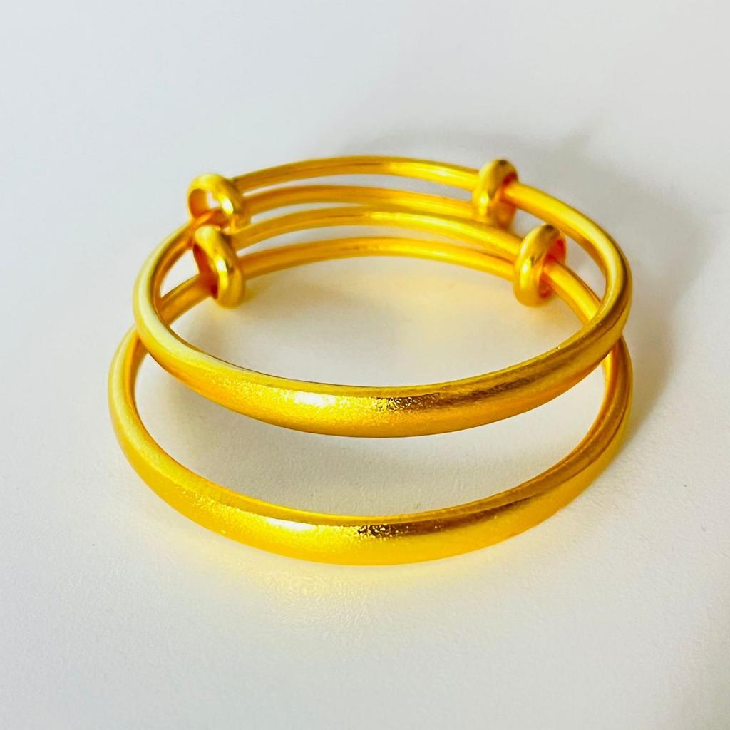 Sandblasted Baby Bracelet for Children One Month Old and One Year Old Push-pull Bracelet