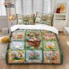 3pcs Easter Egg Print Coreless Down Duvet Cover Set Comfortable Bedroom Bedding Decoration Machine Washable