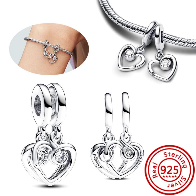 925 Sterling Copper Charm Twisting Arrow Lucky Dice Forever & Always Infinity Love Color Beads Fit Pantaro DIY Bracelet