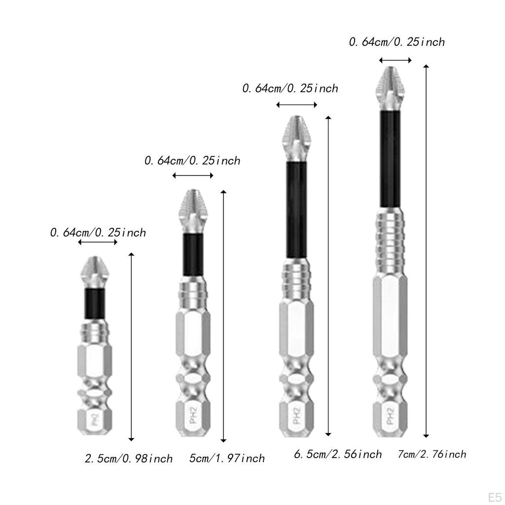 High Attraction Screwdriver Bit Set Anti Slip Hardness Strong Durability