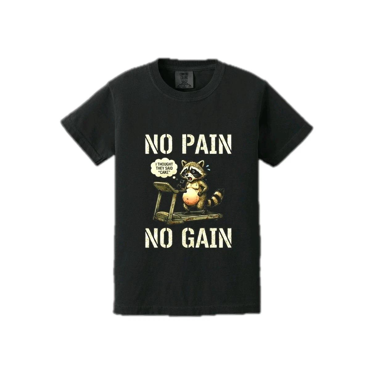 Vintage No Pain No Gain Raccoon Treadmill Unisex And Adult Tees 120