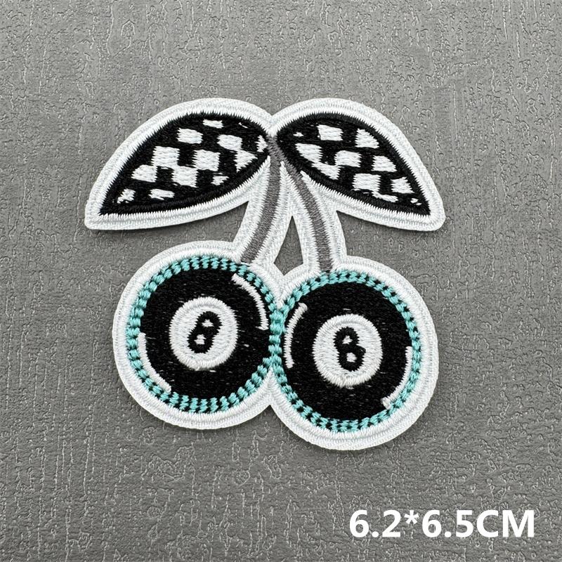 Cartoon Patch Diy Embroidery Patches For Clothing Stripes Badge Letterdice Patches For Jacket Iron On Patch On Clothes