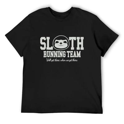 Sloth Running Team Funny Sloth Lover T-Shirt Animal Prinfor Boys Plain Mens Tall T Shirts