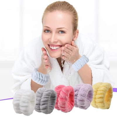 2Pcs One Pair Wrist Washing Belt Absorb Water Sports Sweat Wiping Bracelet Hairband Moisture Wrist Washband