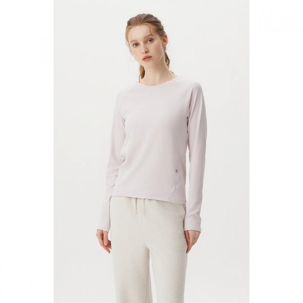 Huit Wool Jacquard Mock Neck Long Sleeve Tee Htwtl4l21t