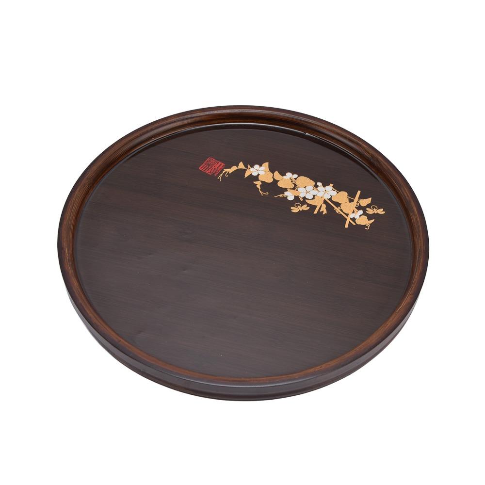 Bamboos Snack Tray Smooth Surface Serving Plate Tea Coaster Tray Fruit Dessert Display