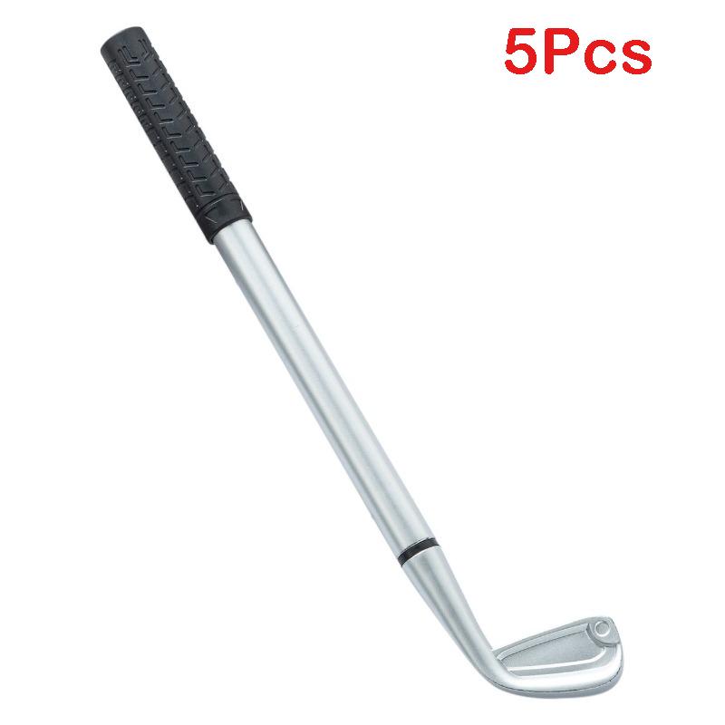 

5Pcs Golf Ballpoint Pen Funny Sports Golfing Club Props Black Gel Ink for Students Coworkers Boss Office Dad Gift Pen