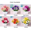 Hot Artificial Potted Plant Fake Plants Home Decor Yellow Plastic Purple