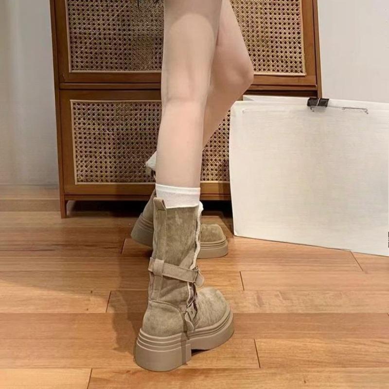 High-top Shoes, Woolen Boots, Women's New Style, Thickly Padded Boots