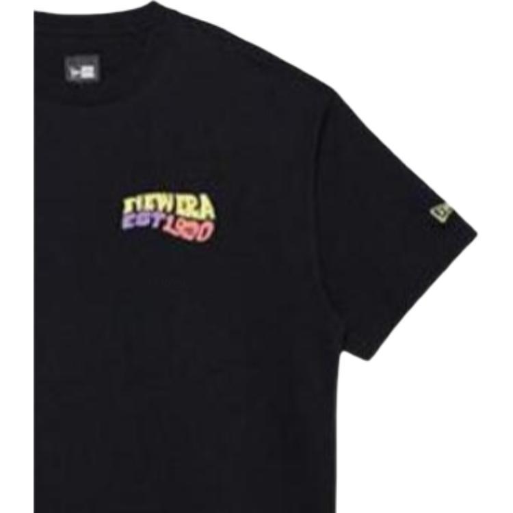 New Era SS22 Letter Logo Printed Crew Neck Pullover Short Sleeve T-Shirt Unisex T-Shirt Black 13282164