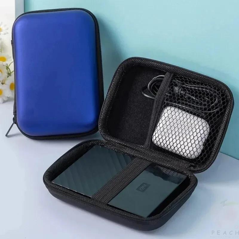 2PCS Portable EVA Storage Case - Ideal for Earphones, USB Drives, Shavers, and Cables - Compact and Protective Earphone Case