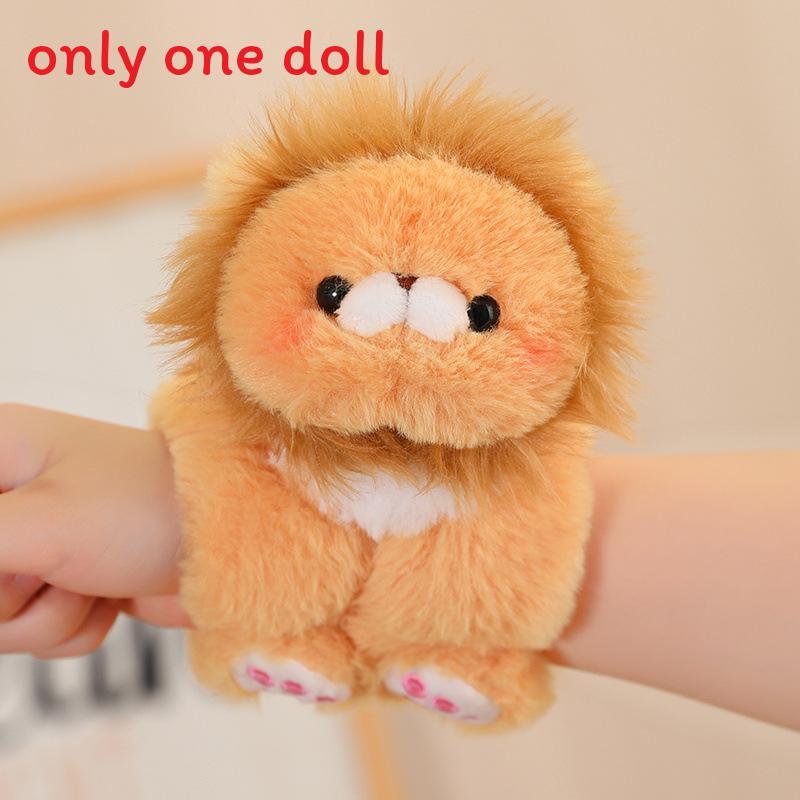 Cartoon Animal Hand Ring Plush Toy With Fox Dinosaur Shark For Kids Gift