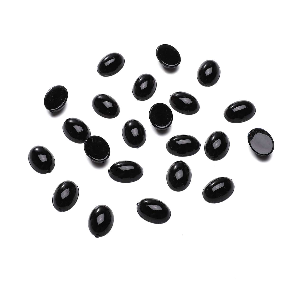 

20-100 шт./пакет, черные акриловые безопасные глаза, овальные бусины с плоской спинкой для куклы-медведя, кукольного животного, поделки своими руками, детские игрушки, аксессуары для глаз 10x14mm 20pcs чёрный