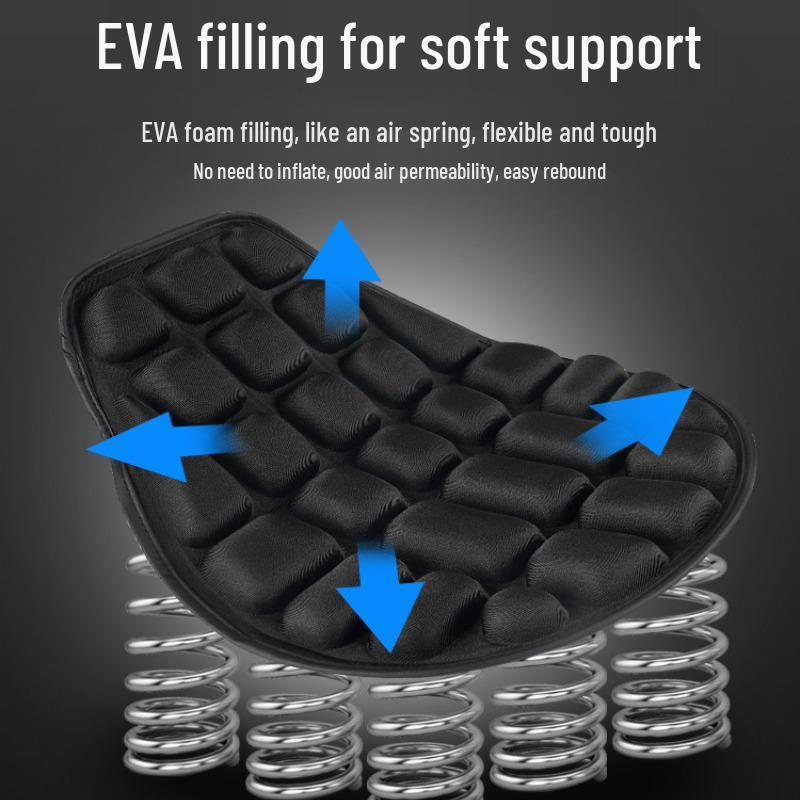 Universal Waterproof Heat Insulation Motorcycle Seat Cushion with Shock Absorption & Sunscreen