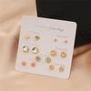 2021 Gouden Geometrische Stud Oorbellen Set: Modieuze & Elegante Dames Sieraden (7 paar)