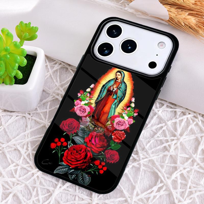 Virgen De Guadalupe Virgin Mary Shockproof Phone Case for iPhone 17 Air 16e 15 11 12 14 13 Pro Max Cover Coque