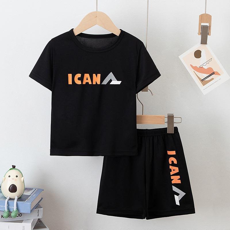 piece Set 2026 Summer Children s Multi-color Quick Drying Casual Suit Boys And Girls Versatile Short Sleeved Sports Shorts 120