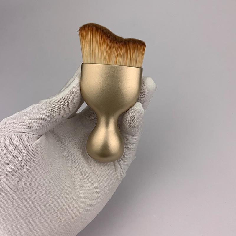 Multifunctional Makeup Brush: Beauty Tool, Car Dust Removal, Curved Wave-Shape, Foundation Applicator