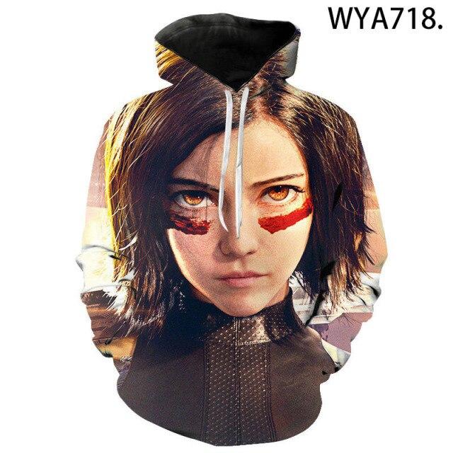Buy New Fashion Alita Battle Angel Fashion Hoodies Men Women