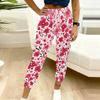 Summer Ladies Natural Herbs Prints Printed Sweatpants Loose Fit Drawstring Joggers Elastic Cuff Daily Casual Pants