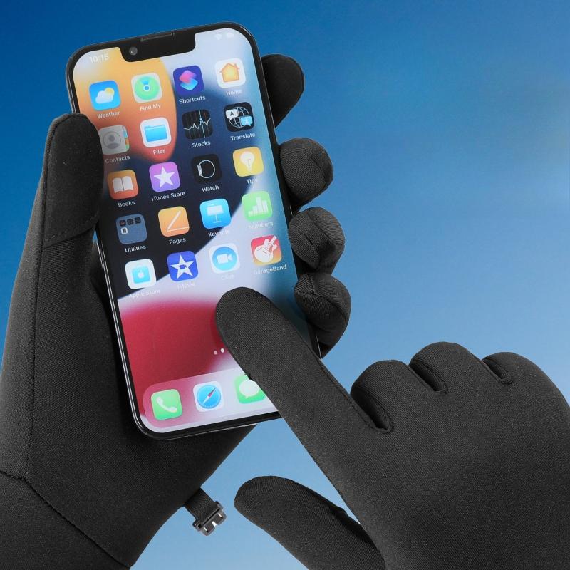 Winter Warm Cycling Gloves Outdoor Sports Touch Screen Nonslip Gloves Running Cycling Driving Ski Hiking Warm Full Finger Gloves