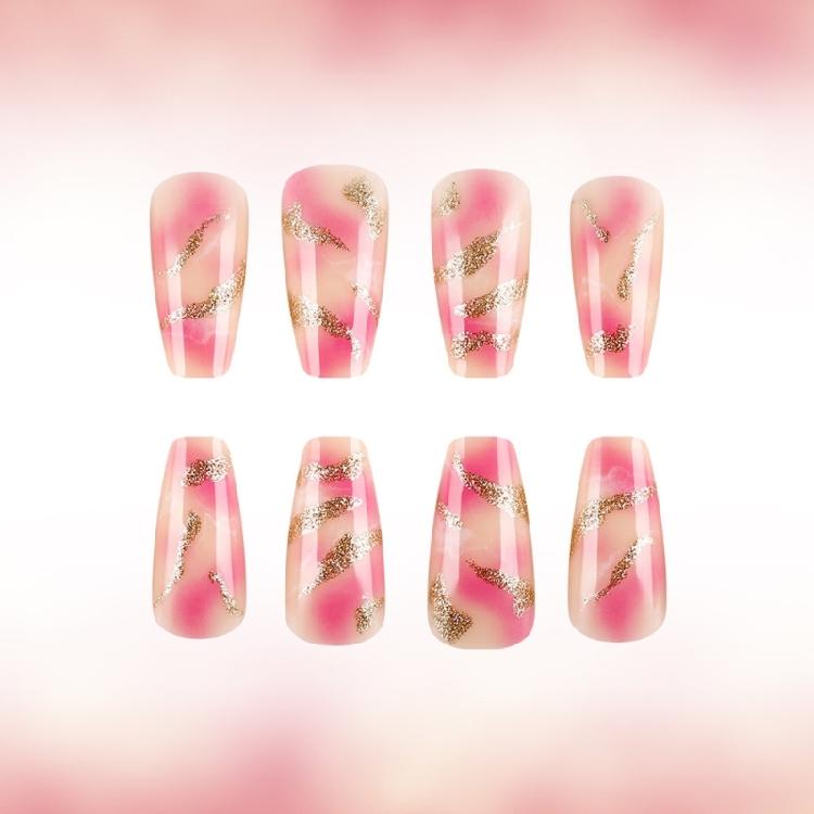 Coffin French Tips Fake Nail Glues On Nail Stick On Nail Press On Nail Artificial False Nail for Womens and Girls