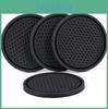Kreative Runde PVC Tasse Auto Aufbewahrungsmatte Universal Rutschfester Auto Getränkehalter Schwarz