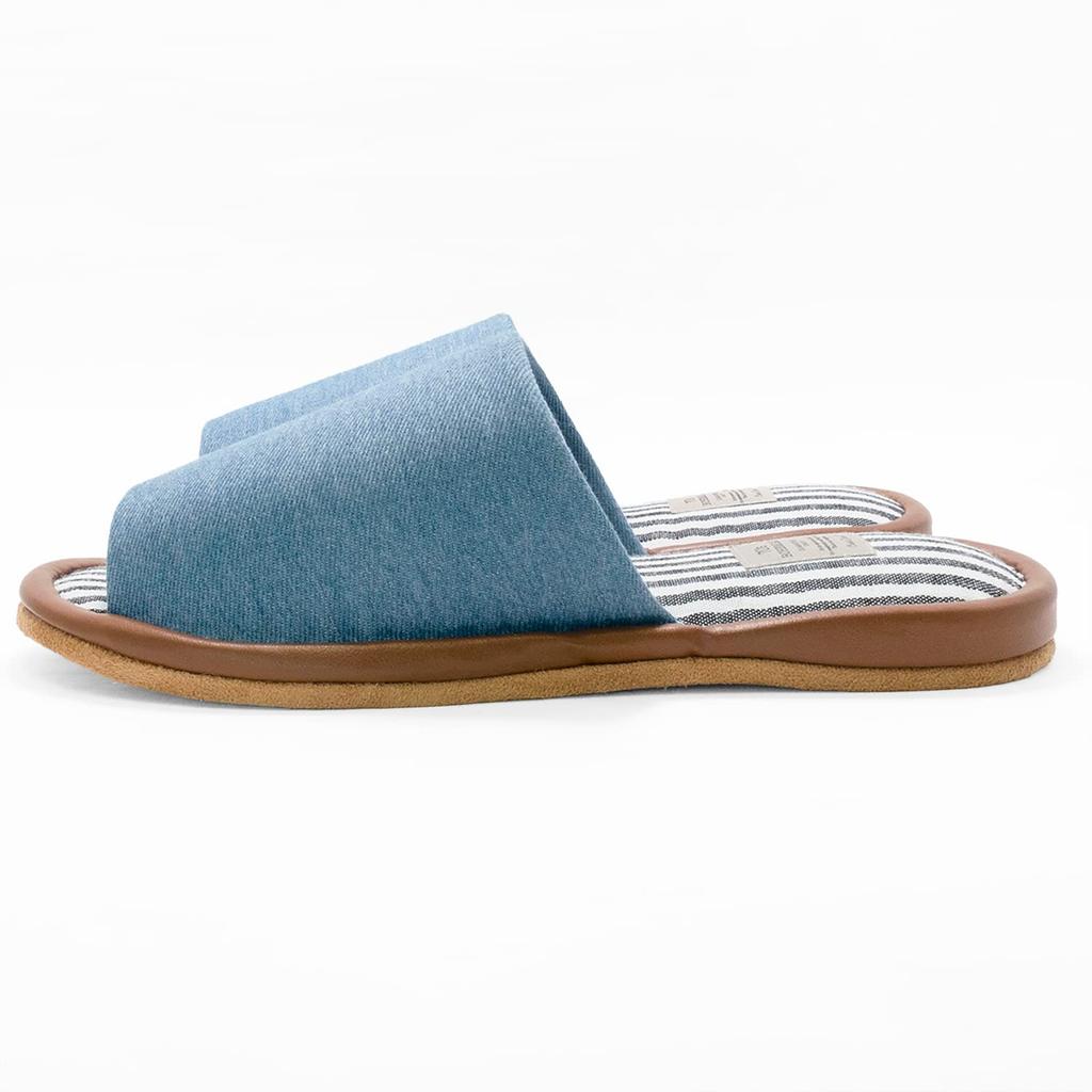 Okamura Denim Einfache Außenslipper, Naht, Groß, Blau, AAAA7905BL, Leise,