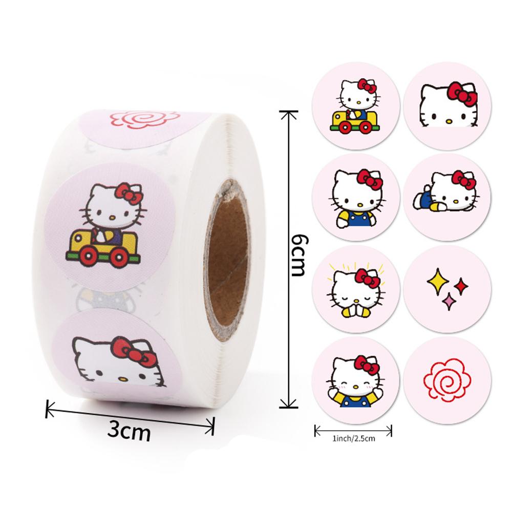 500PCS Cute Kuromi Pochacco My Melody Cartoon Stickers Roll Laptop Scrapbook Phone Diary Kawaii Aesthetic Sticker Decal Kids Toy