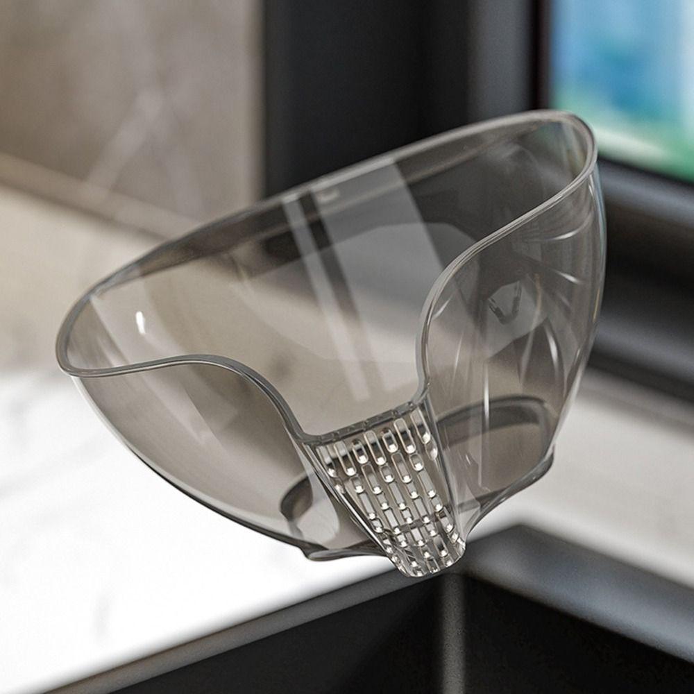 Plastic Draining Bowl Storage Vegetable Fruit Washing Rice Washing Basket for Household