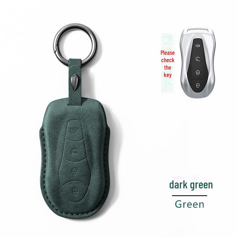 Geely Autoschlüsselhülle für Emgrand GS, Boyue, X3, X6, King Kong, X1, Borui - Leder Schnallenetui für Vision S1
