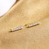 Temperament Stud Earrings Have Exquisite Personality, Female Stud Earrings Are Very Simple, One-Word Earrings, Cold Wind