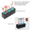 Makeup Brush Holder Display Silicone Cosmetic Lipstick Holder Box Makeup Storage Box(Lake Blue Black )